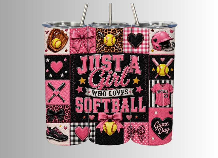 20oz Tumbler - Softball - each