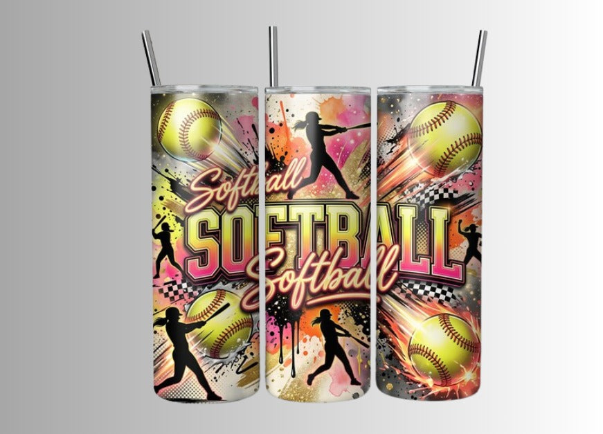 20oz Tumbler - Softball - each